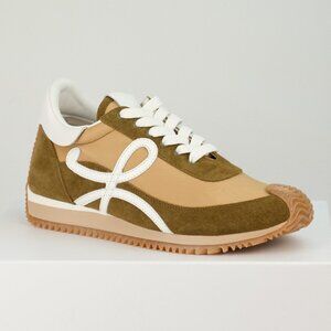 Loewe Flow Runner 2.0 Sneakers, Khaki/Tan/White, EU 39/US 9